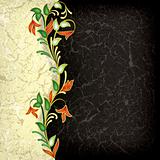 abstract grunge floral ornament
