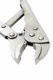 Close up of locking grip pliers