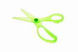 Green plastic scissors
