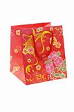 Chinese floral pattern gift bag