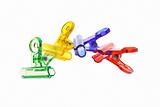 Colorful plastic paper clips