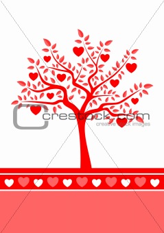 heart tree background