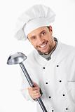 Cook with ladle