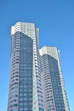 Modern high-rise apartment buildings in Moscow