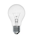 Perfect light bulb isolated on a white background