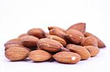 almond nuts isolated on white background