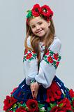 Young pretty girl in a ukrainian national costume