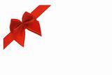 Decorative red bow ribbon