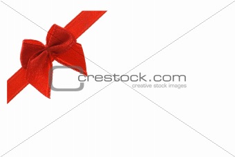 Decorative red bow ribbon