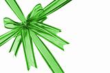 Green decorative bow ribbon