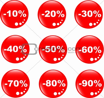 discount label button web glass icon
