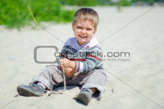 The Boy On Sand