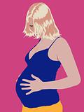 Illustration of the pregnant woman