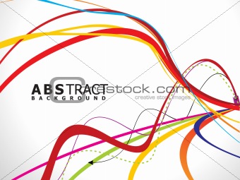 abstract colorful rainbow line wave background