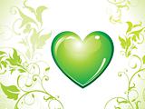 abstract eco green heart bin icon
