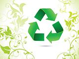 abstract eco green recycle icon