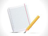 abstract notepad with pencil icon 