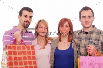 Young People with Shopping Bags