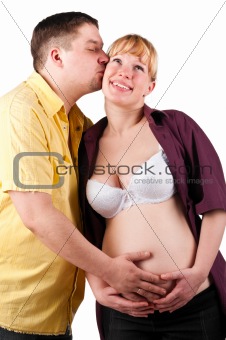 happy pregnant couple