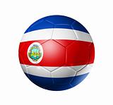Soccer football ball with Costa Rica flag
