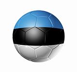 Soccer football ball with Estonia flag