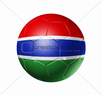 Soccer football ball with Gambia flag