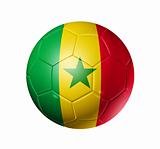 Soccer football ball with Senegal flag