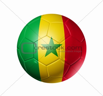 Soccer football ball with Senegal flag