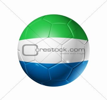 Soccer football ball with Sierra Leone flag