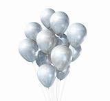 white balloons isolated