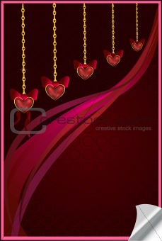 valentine background card with hearts