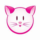 Cartoon gay pink kitty