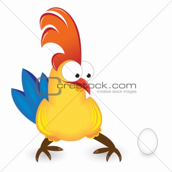 Cock with Egg