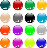 Empty Colored web button collection