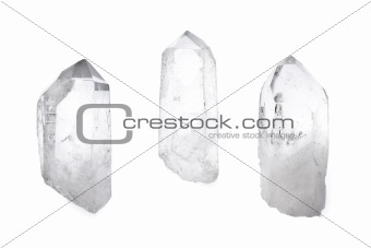Three quartz crystals
