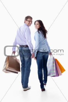 Couple with bags