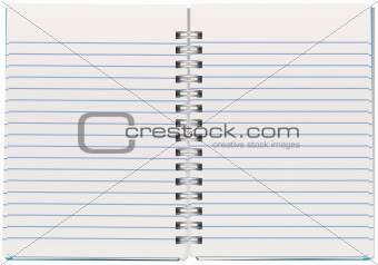 vector illustration of opened notepad