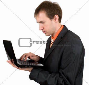 The young businessman with a laptop