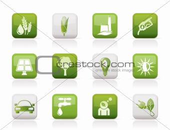 Ecology, environment and nature icons