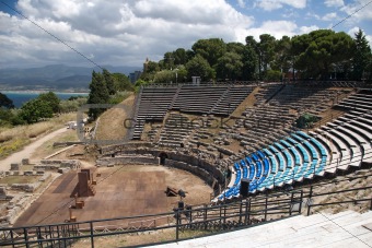 Classical old amphitheatre, Sicily, Italy