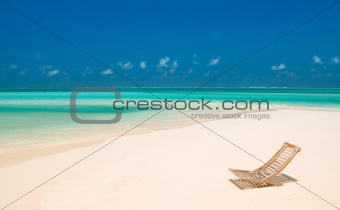 Canvas Chair on a tropical beach