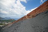 Black and red slope of the Vulcano volcano, Sicily
