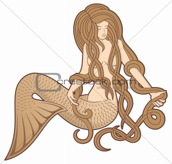 Sitting mermaid