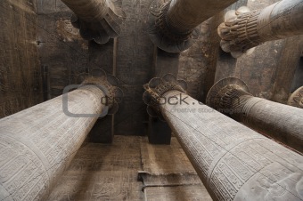 Columns in the Temple of Khnum at Esna