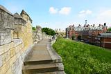 City walls in York, UK