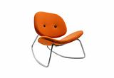 orange chair isolated on white background