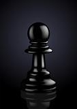 Chess Black Pawn - Vector Illustration