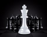 White King stand out against black chess pieces