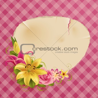  flowers and place for text