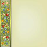 abstract floral ornament on beige background
